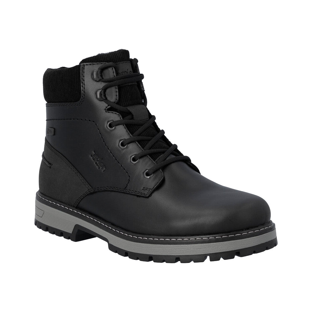 Rieker F8303-00 men's boots with ice cleats, black