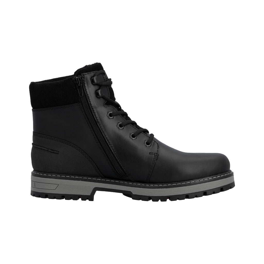 Rieker F8303-00 men's boots with ice cleats, black