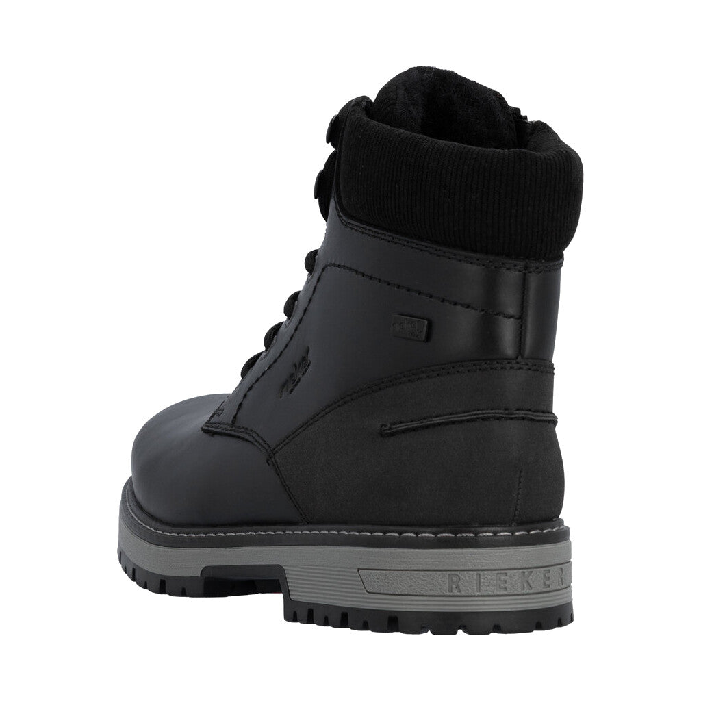 Rieker F8303-00 men's boots with ice cleats, black