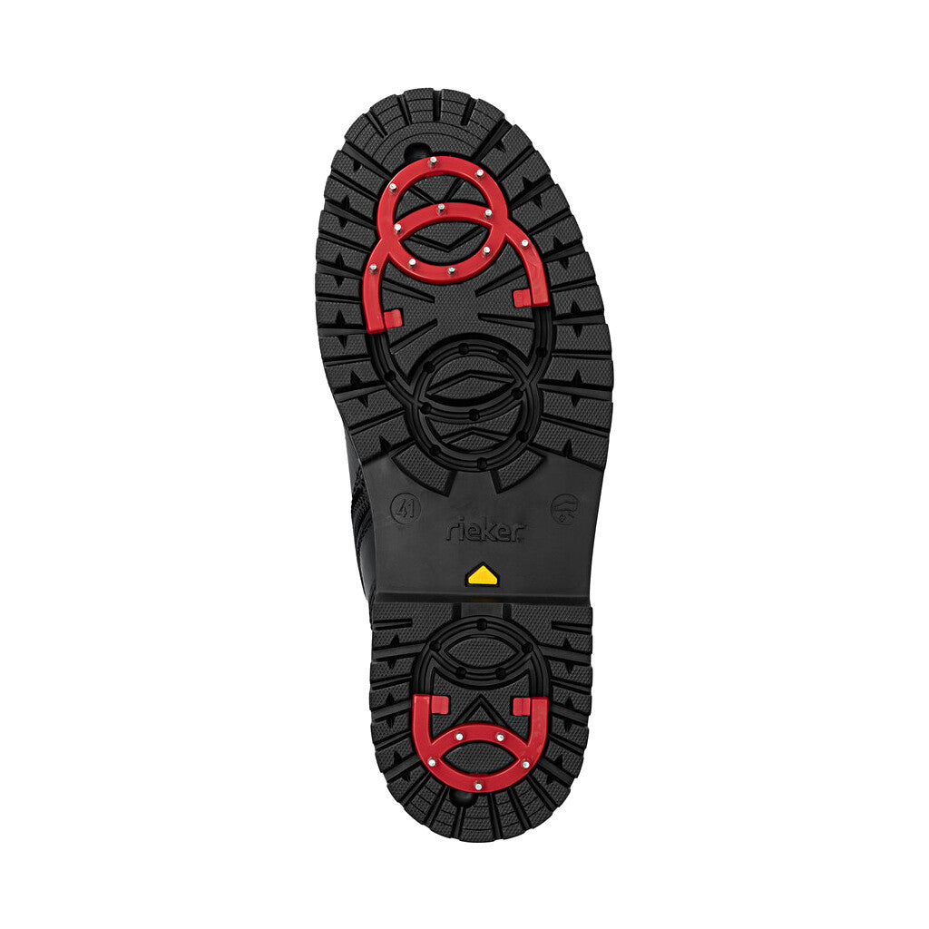 Rieker F8303-00 men's boots with ice cleats, black