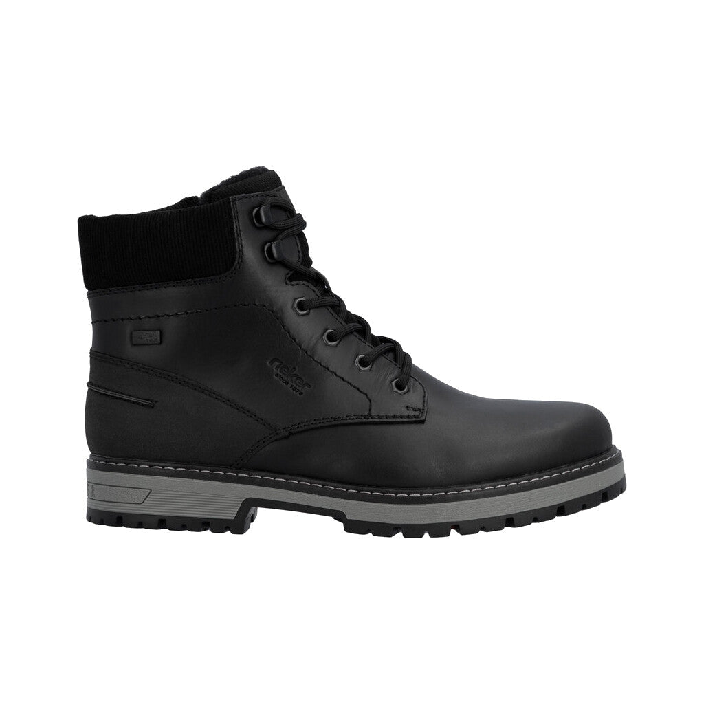 Rieker F8303-00 men's boots with ice cleats, black