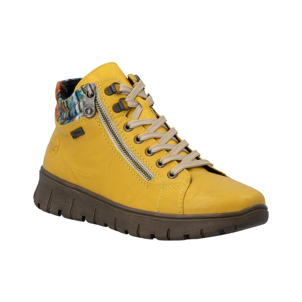 Bottillons d'hiver pour femme Rieker N1305-00, jaune orangé